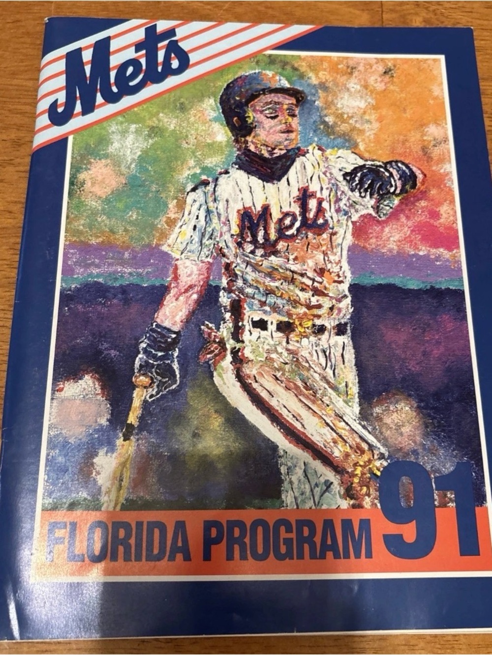 ST LUCIE NEW YORK METS 1991 BASEBALL PROGRAM ROSTER INSERT